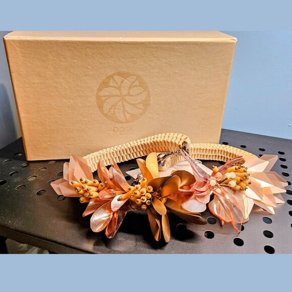 Hoss Intropia Woven Floral Statement Necklace - Picture 10 of 10